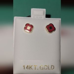 Small 14k gold earrings